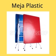 Foldable Plastic Table 3'x3' or 2’x3’ RED/white/blue / Mamak Hawker table / Meja Lipat Plastik / Meja Makan