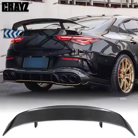 For Mercedes-Benz CLA CLS W117 C117 W118 C118 2013 - 2024 GT PK Model Real Carbon Fiber Rear Wing Sp