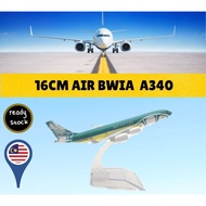 16cm Air Bwia West  A340 Diecast Metal Airplane Model Toy Aircraft Simulation Plane with Display Sta