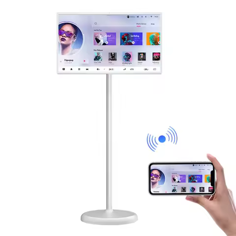 Floor Stand Smart Mobile Tv Vertical Display Hd Touch Screen Stand TV Usb Wi-Fi Android 32 Inch Foll