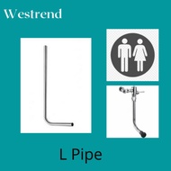 Westrend L pipe 500 x 300 x 32mm stainless steel pipe