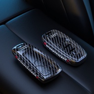 Suitable for Audi A4 Carbon Fiber Pattern Key Cover A3/A6/A7 Sports Key Shell Q3/Q5/Q7/S3/S4 Keychai