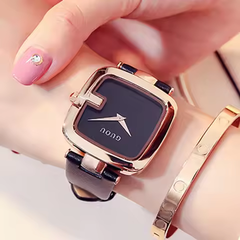 Guou Top Brand Women's Watches 2020 New Square Fashion Zegarek Damski Luxury Ladies Bracelet For Wom