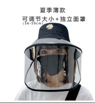 防護防飛沫隔離防擋風漁夫帽子韓男女通用面罩臉罩疫情防疫夏季 w5984