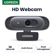 UGREEN USB Webcam 2K HD Mini Webcam For Laptop Computer Web Camera Dual Microphones for Youtube Zoom
