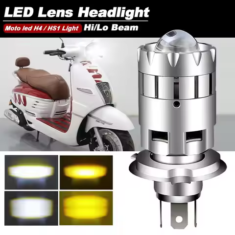 1PC FOR Peugeot Django 150 9600LM 6000K White Motorcycle Accessories H4 LED Lens Headlight CANbus Hi