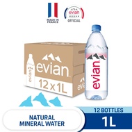 evian Natural Mineral Water (12 x 1L Case)
