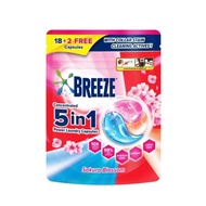 Breeze (5 in 1) 18+2 Capsules Detergent Sakura Blossom/Eucalyptus/Lavender 210g