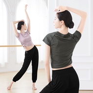 Ballet Tops Woman Dance T-shirt Short Sleeves Adults Yoga Tops Sport Running Workout T-shirt