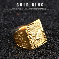 OLEVS Gold Ring For Men Cincin Emas Copper Plated Cubic Good Future Eagle Fashion Accessories With B