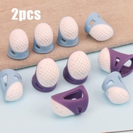 2pcs Thimble Finger Bidal Finger Protector Silicone Sewing Finger Protector