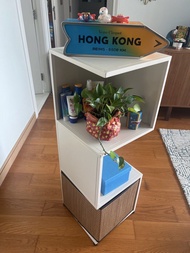 White Storage Cabinet with Shelves