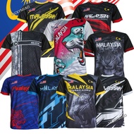 MEN WOMEN UNISEX JERSEY T-SHIRT MALAYSIA SPORT SHORT SLEEVES (BAJU JERSI SUKAN LENGAN PENDEK MALAYSI