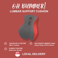 [HH] Oh Bummer! Lumbar Support Pillow - Back Cushion Memory Foam Car Seat Orthopedic Backrest Office