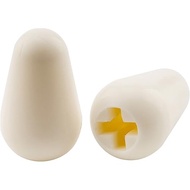 Musiclily Pro Inch Standard Strat Lever Switch Knobs for USA Fender/Tele/CRL Guitars, Aged White 2