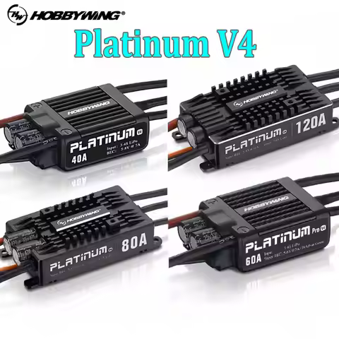 Hobbywing Platinum V4 25A 40A 60A 80A 120A Brushless ESC Electronic Speed Controller 3-6S Lipo Built