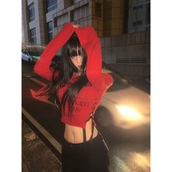 y2k y2k Top Design Red y2k t-Shirt Short-Sleeved Dancing Clothes American Retro Style y2k Hot Girl D