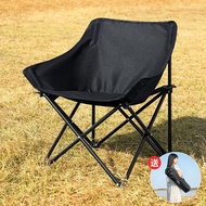 LP-8 Get Gifts🍄Outdoor Folding Chair Camping Picnic Chair Portable Backrest Folding Stool Fishing Chair Beach Chair Moon