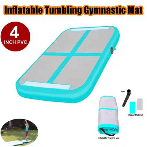 1*0.6m Inflatable Gymnastics AirTrack Home Use Air Block Tumbling Mini Mats Trampoline for Jumping