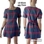 Preloved branded original Disco Korean plaid mini dress