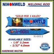 Nihonweld Welding Rod N6011 1/8" OR 5/32" *SOLD PER 5 KILOS* Authentic