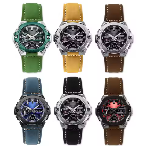 Compatible with G-SHOCK Casio G-Shock GST-B400/GST-B200 series genuine leather calfskin watch strap