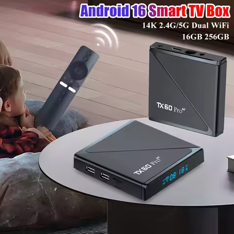 TV Box Android 16 16GB 256GB Set Top Box 14K 2.4G/5G Dual WiFi Android Box with Remote