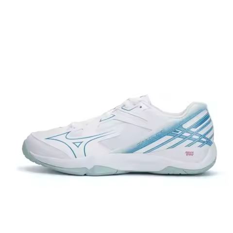 Mizuno WAVE SMASH CN Unisex Low-Top Badminton Shoes – Ice Crystal Blue, Wear-Resistant, Breathable &