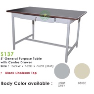 4FT 5FT Steel Office Table / Utility Table / Office Writing Table / Steel Furniture GV 136 | 137 | 1