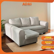[FREE PASANG] ADAS SOFA FABRIK COTTON 3S+STOOL HANNA