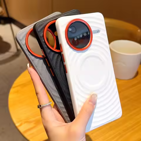 For POCO F7 Pro F7 Ultra Solid Color Ripple Textured Magnetic Drop & Fingerprint Resistant Phone Cas