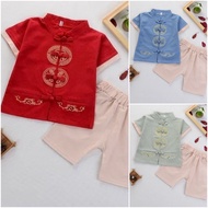 Kids Short Sleeves Samfu Cheongsam Kids Boy Chinese new Year CNY | Baju raya cina budak lelaki