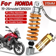 JSMT FOR Honda 2019-2026 CB500X CB500F CB400X CB400F CBR400R CBR500R 315MM 3-Way Adjustable Gas Bott