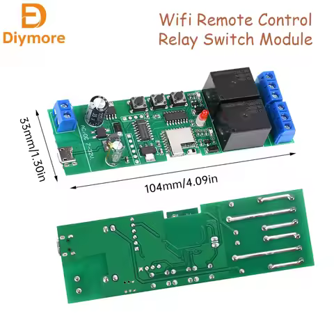 USB 5V/DC7-32V 2 Channel Micro Link App Bluetooth Wifi Remote Control Relay Switch Module Type-C Int