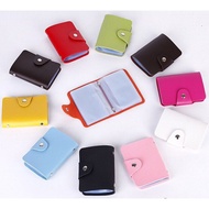 24-Slot Leather Card Holder Multipurpose Business Card Storage Wallet