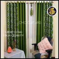 CMC Curtains 3in1 Danica Green 5-8feet Long