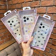 popphone Case Hologram Bow Pattern Heart Box Work For Iphone 17promax IP17 IP17pro IP17Air