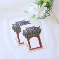 Oriental door paper sticker