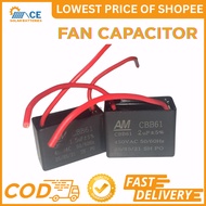 Electric Fan Capacitor With Wire 1.5uf & 2uf 400v & 450v AC eiling Fan Motor Running Starting Capac