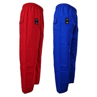 OMAS Taekwondo Training Long Pants Silat Seluar Panjang Latihan Sport Pant RED/BLUE polyester 90%/cotton 10% AB1020A