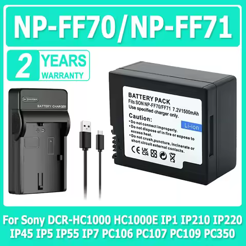 NP-FF70 NP-FF71 Battery for Sony DCR-HC1000 HC1000E IP1 IP210 IP220 IP45 IP5 IP55 IP7 PC106 PC107 PC