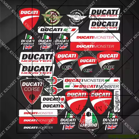 Vinyl Ducati Motorcycle Sticker Decals For Monster 696 821 796 937 848 Logo Emblem