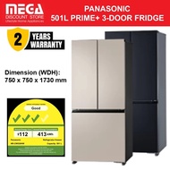 PANASONIC NR-CW530HW 501L PRIME+ 3-DOOR FRIDGE | 3 Ticks
