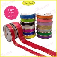 0.75" & 1.5" Gold Edge PP Ribbon / Reben Plastik Sisi Emas