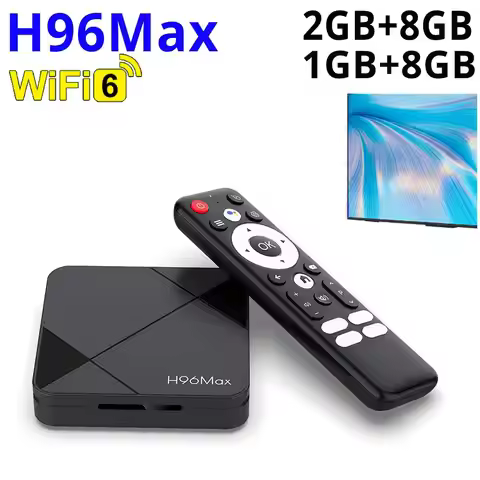Android 14 Wifi6 Set Top Box RK3518 Quad Core H96Max BT5.4 Media Player Voice Remote Control Mouse A