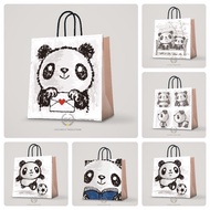 Paper bag panda/ paper bag gift paper bag gift paper bag/ goodie bag gift bag paper bag/ paper bag b