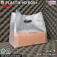 Plastik Bento 4 Sekat isi 50 Kantong Dove muat Box Nasi 18x18 + Dus Snack Ultah Syukuran Ulang Tahun