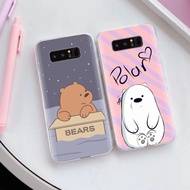 Silicone Case LG G6 G7 G8 ThinQ V20 V30 V30S V35 V40 V50 V50S V60 We Bare Bear Cartoon Transparent Cover