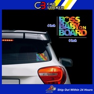 BOSS BABY ON BOARD CAR STICKER / CS522