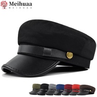 MEIHUAA Navy Cap, Vintage Flat Top Hat Beret Hats, Flat  Cap Painters Cap Newsboy Hat Duck Tongue Ca